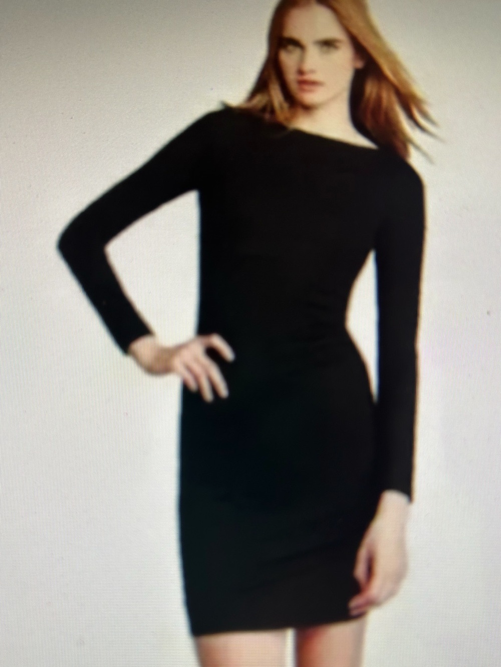 Diane von Furstenberg Black “Joy”Long-Sleeve Sheath Dress - size 0. NWTGS